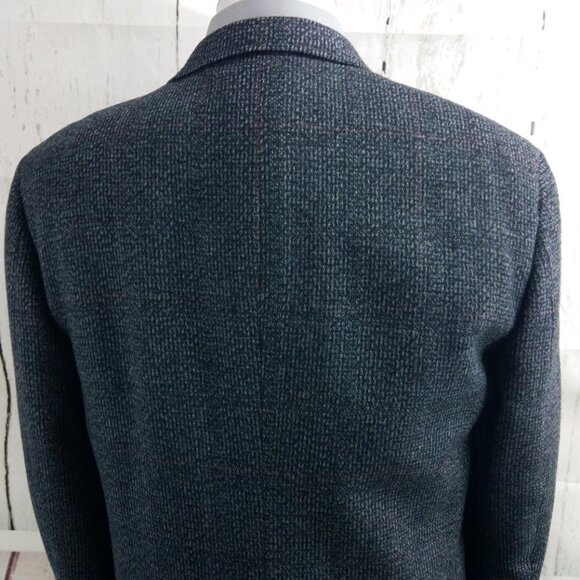 Hart Schaffner & Marx Dillard's 42R Multicolor Tweed Plaid Blazer Sport Coat - Picture 7 of 10